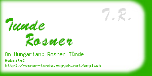 tunde rosner business card